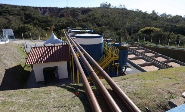 Estao de tratamento de esgoto  inaugurada e beneficia moradores em Cachoeira do Campo